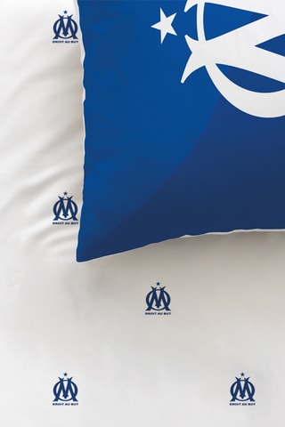 Parure de couette Football Club Olympique de Marseille - Bleu foncé et blanc