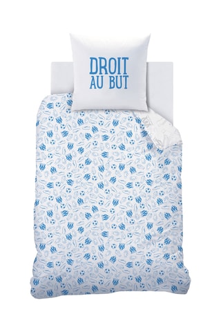 Parure de couette Football Club Olympique de Marseille - Blanc et bleu
