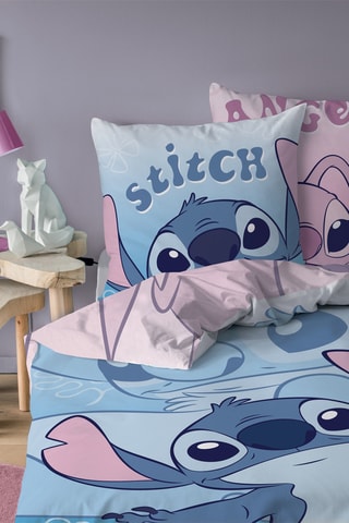 Parure de couette Lilo et Stitch Disney - Bleu clair et lila