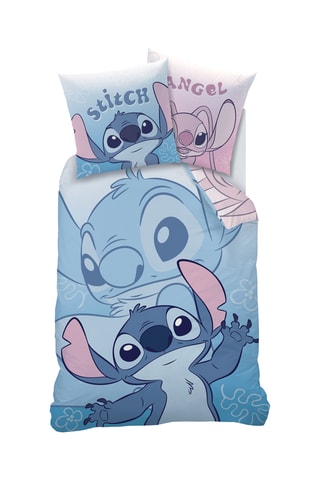 Parure de couette Lilo et Stitch Disney - Bleu clair et lila