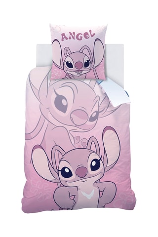 Parure de couette Lilo et Stitch Disney - Bleu clair et lila