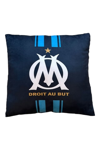Coussin réversible Football Club Olympique de Marseille - Bleu marine et blanc