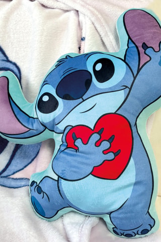 Coussin peluche Stitch Lilo et Stitch Disney - Bleu clair et blanc