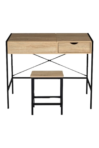 Coiffeuse et tabouret Alana - 83 x 75,5 x 39,5 cm / 35 x 40,5 x 35 cm