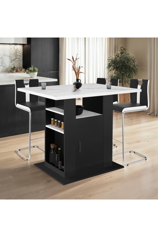 Ilot central de cuisine Théo 1 porte - 110 x 80 x 90 cm