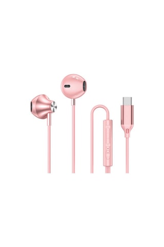Écouteurs Bolaris USB-C - Jupiter - Microphone - Rose