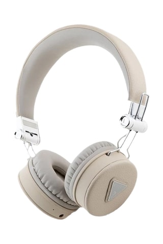 Casque Guess stéréo Triangle - Bluetooth - Gris clair - Beige
