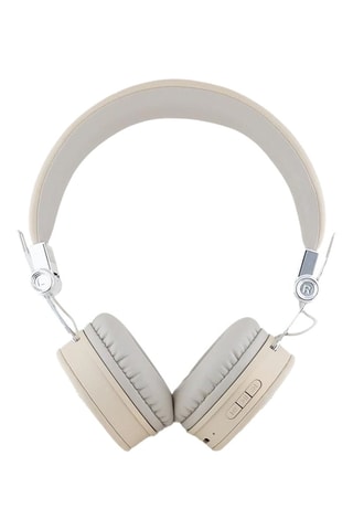 Casque Guess stéréo Triangle - Bluetooth - Gris clair - Beige