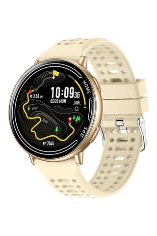 Montre connectée et bracelet - Beige et doré
