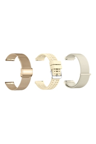 Montre connectée et bracelet - Beige et doré