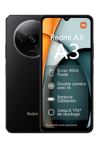 Xiaomi Redmi A3 - Double nano SIM 64 Go - Noir