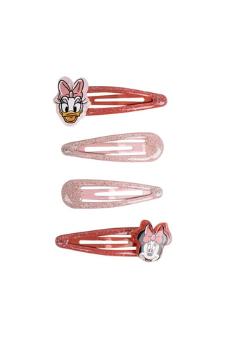 4 fermagli Paperina e Minni Disney - Rosso