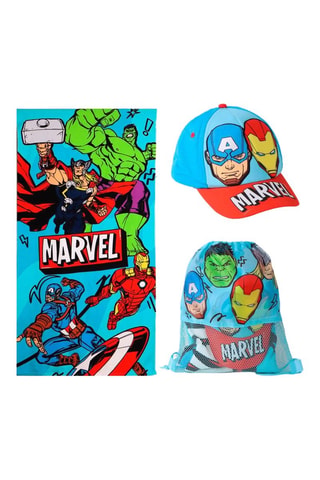 Set 3 pezzi Avengers Marvel - Blu e rosso - Multicolore