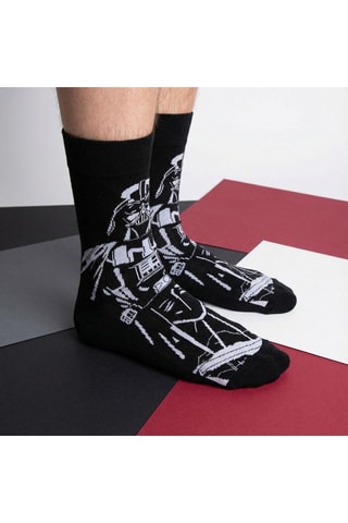 5 paia di calze Star Wars - Grigio chiaro melange, nero e giallo - Multicolore