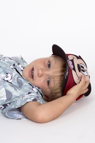 Cappellino con orecchie Topolino Disney - Rosso - Bianco, nero, rosso e rosa
