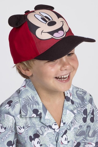 Cappellino con orecchie Topolino Disney - Rosso - Bianco, nero, rosso e rosa