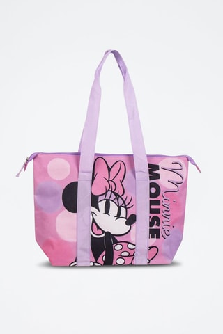 Sac de plage Minnie Disney - Blanc, noir et rose