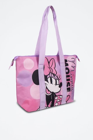 Sac de plage Minnie Disney - Blanc, noir et rose