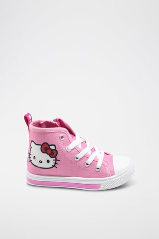 Baskets montantes Hello Kitty Sanrio - Blanc et rose