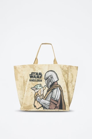 Sac shopping Mando et Grogu The Mandalorian Star Wars - Beige
