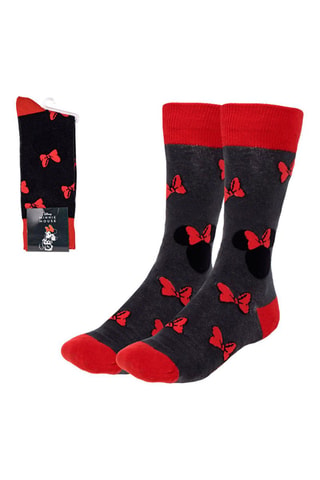 Calze Minni Disney - Rosso e grigio - Rosso e grigio
