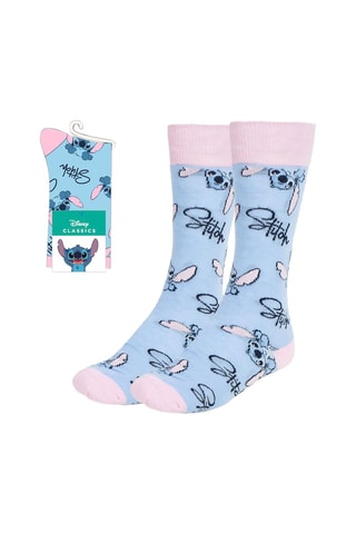 Calze Stitch Lilo & Stitch Disney - Rosa e blu - Blu e rosa