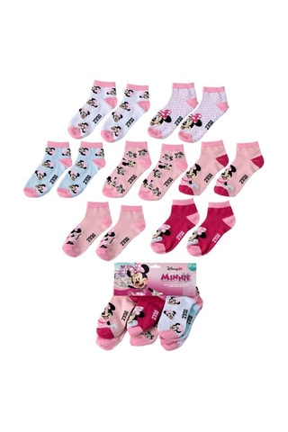 7 paia di calze Minni Disney - Rosa e bianco - Multicolore
