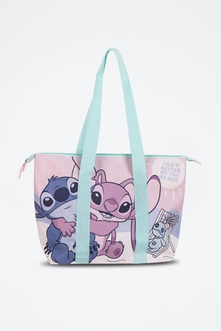 Sac de plage Stitch Lilo et Stitch Disney - Blanc, rose et gris