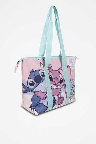 Sac de plage Stitch Lilo et Stitch Disney - Blanc, rose et gris