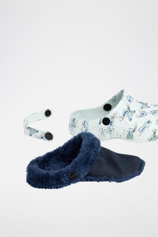 Sabot 2 in 1 in pelliccia di montone Stitch Lilo e Stitch Disney - Azzurro - Blu