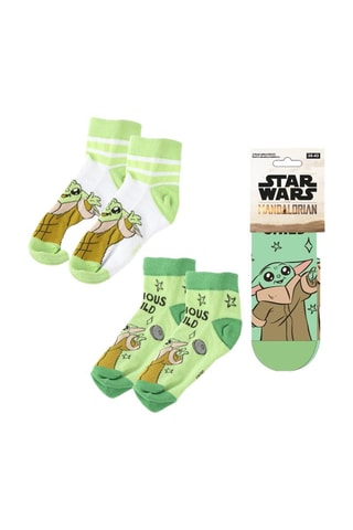 2 paia di calze Grogu The Mandalorian Star Wars - Verde chiaro - Verde