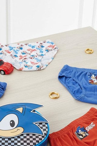 5 slip Sonic e Knuckles Sonic - Cobalto e rosso - Rosso e blu
