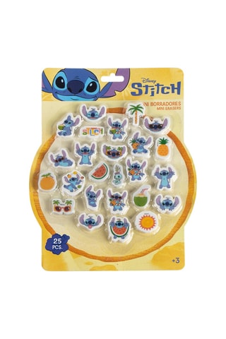 25 gomme Stitch Lilo & Stitch Disney - Blu e arancione