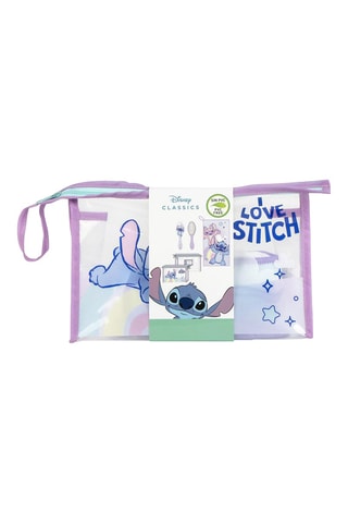Trousse de toilette garnie Stitch et Angel Lilo et Stitch Disney - 2 pièces - Beige et violet