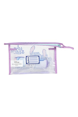 Trousse de toilette garnie Stitch et Angel Lilo et Stitch Disney - 2 pièces - Beige et violet