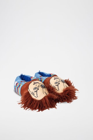 Pantofole Chucky - Celeste - Blu e marrone