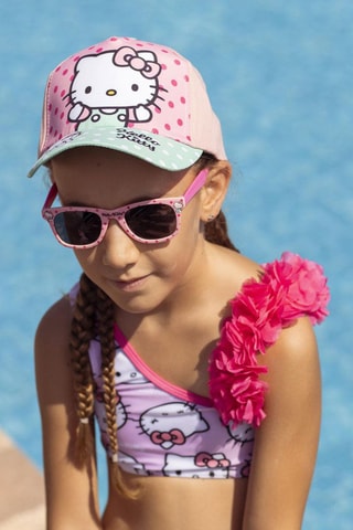 Cappellino e occhiali da sole kids Hello Kitty Sanrio - Rosa - Bianco, nero, verde, rosa e grigio