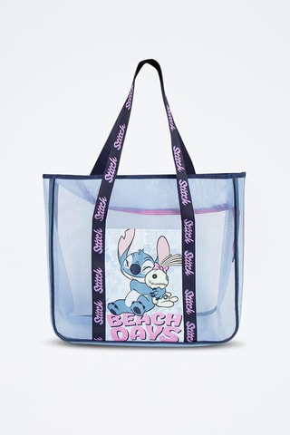 Sac de plage Stitch Lilo et Stitch Disney - Blanc, noir et rose