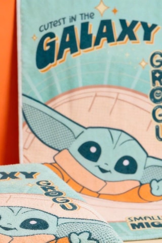 Telo mare Grogu The Mandalorian Star Wars - Verde - 90 x 190 cm - Multicolore