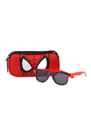 Occhiali da sole kids e astuccio Spider-Man Avengers Marvel - UV400 - Nero, rosso e marrone