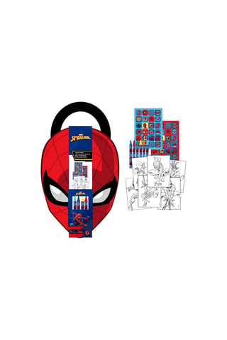 Valigetta per colorare Spider-Man Avengers Marvel - 14 pezzi - Rosso