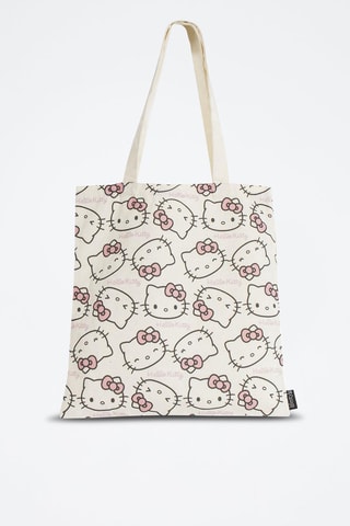 Tote bag Hello Kitty Sanrio - Rosa ed ecrù - Nero, beige e rosa