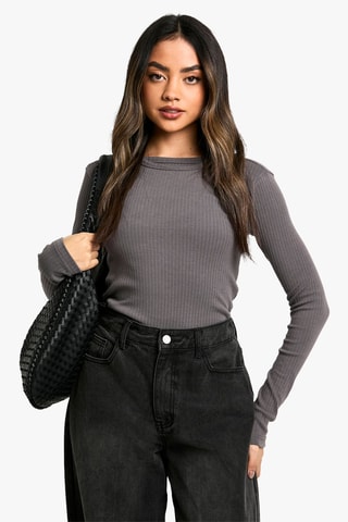 Pull trompe-l'œil - Anthracite