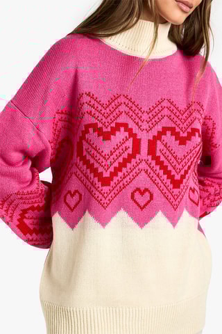 Pull - Rose et blanc