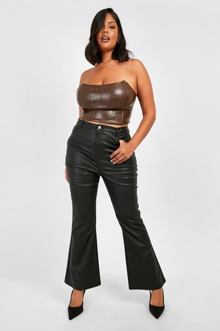 Pantalon flare taille haute - Noir