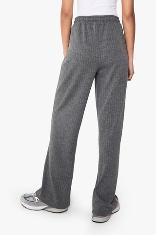 Pantaloni wide legs - Grigio melange