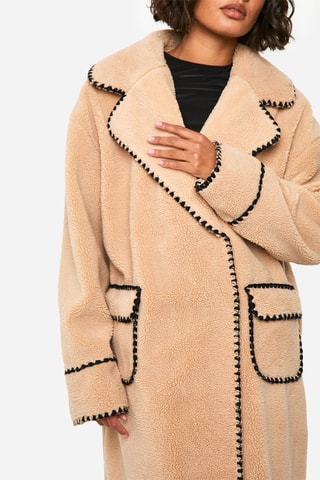 Manteau - Beige et noir