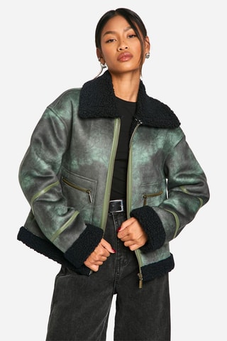 Veste tie and dye - Vert émeraude et anthracite