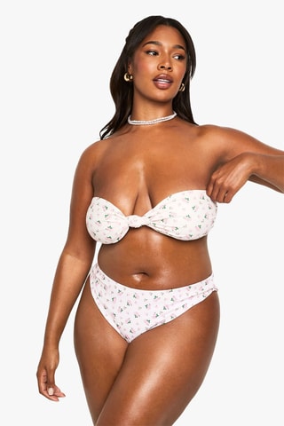 Bas de maillot taille haute - Rose