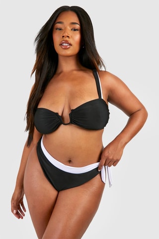 Bas de maillot taille haute - Noir